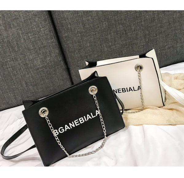 Fashion Women Bags Shoulder Crossbody Hand Long Chain Letter Printed Club Bucket Bag Girls Teenagers Handbag Female Luxury Tote | Vimost Shop.