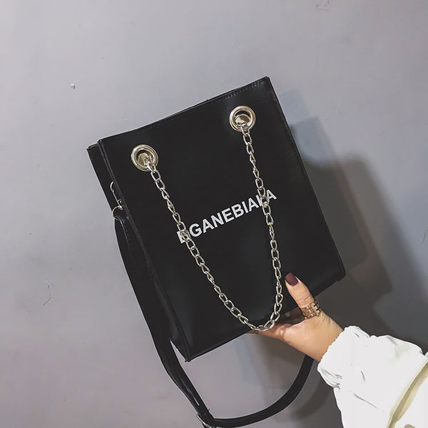 Fashion Women Bags Shoulder Crossbody Hand Long Chain Letter Printed Club Bucket Bag Girls Teenagers Handbag Female Luxury Tote | Vimost Shop.