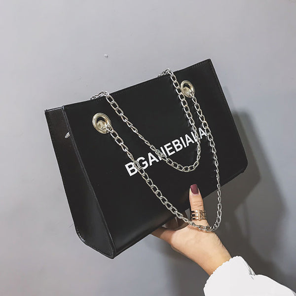 Fashion Women Bags Shoulder Crossbody Hand Long Chain Letter Printed Club Bucket Bag Girls Teenagers Handbag Female Luxury Tote | Vimost Shop.
