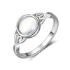 925 Sterling Silver Charm Moonstone Rings for Women Victorian Style Round Female Ring Fine Jewelry Gift for Wife | Vimost Shop.