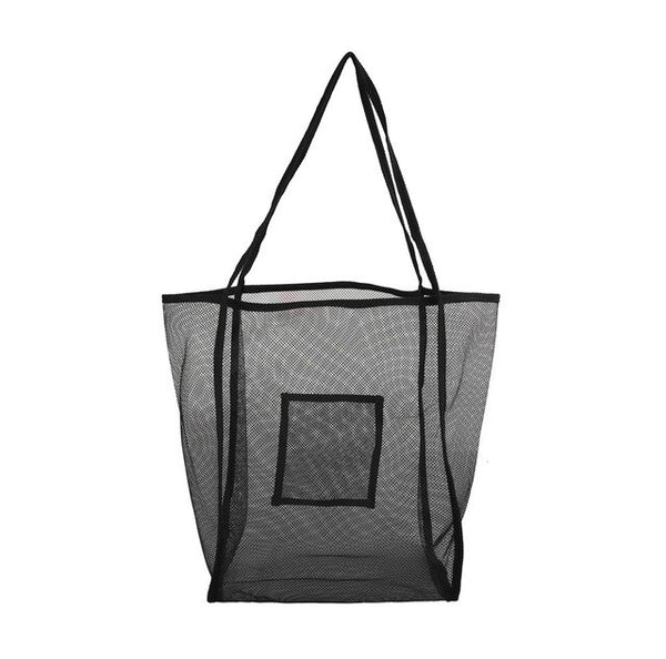 Women Mesh Shoulder Bag Extra Large Capacity Handbag Solid Beach Bags Female Big Tote Ladies Simple Shopping Bag | Vimost Shop.