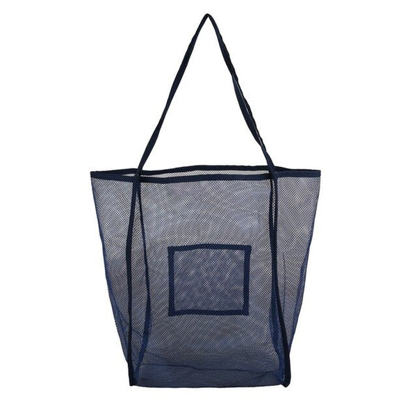 Women Mesh Shoulder Bag Extra Large Capacity Handbag Solid Beach Bags Female Big Tote Ladies Simple Shopping Bag | Vimost Shop.