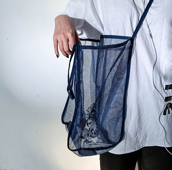 Women Mesh Shoulder Bag Extra Large Capacity Handbag Solid Beach Bags Female Big Tote Ladies Simple Shopping Bag | Vimost Shop.