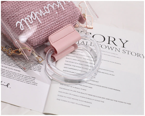 Transparent Jelly Bag Women's Shoulder Crossover Bag/Handbag Mother-in-law Bags Summer Straw Casual Fairy Bag Beach Handbag | Vimost Shop.
