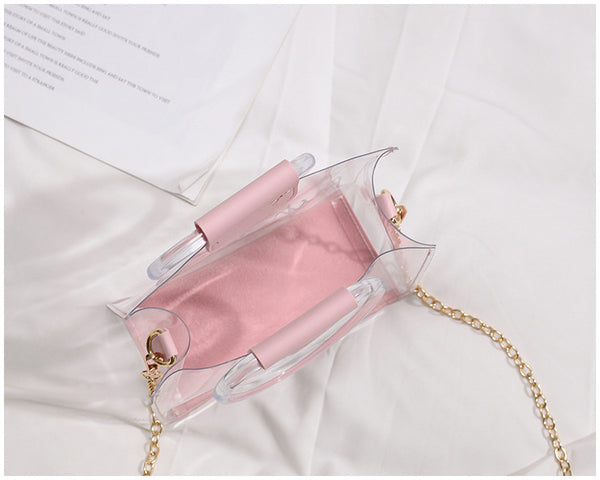 Transparent Jelly Bag Women's Shoulder Crossover Bag/Handbag Mother-in-law Bags Summer Straw Casual Fairy Bag Beach Handbag | Vimost Shop.