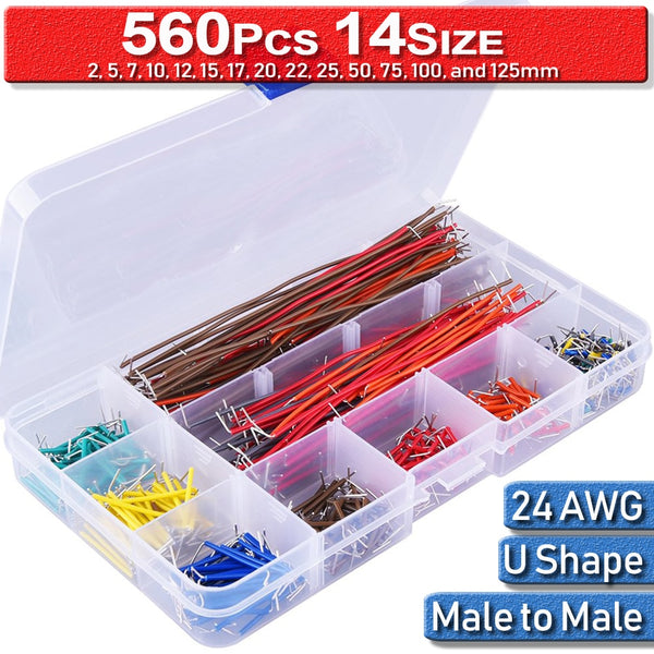 560 pcs Jumper Kits 14 Lengths Breadboard Lines Circuit Board Jumpers U Shape Cable Wire Kit For PCB Bread Board | Vimost Shop.