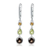 925 Sterling Silver Earrings Fine Jewelry Natural Citrine Peridot Smoky Quartz Drop Earrings For Women Wedding | Vimost Shop.