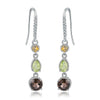 925 Sterling Silver Earrings Fine Jewelry Natural Citrine Peridot Smoky Quartz Drop Earrings For Women Wedding | Vimost Shop.