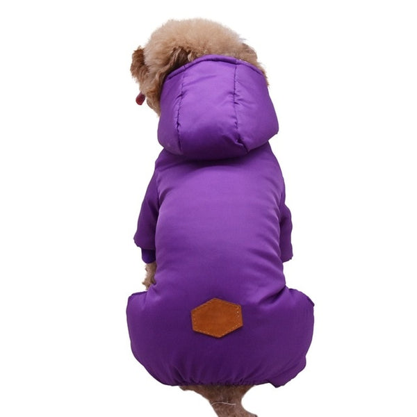 New Winter Dog Clothes  S-XXL Soft Fleece Dog Jumpsuit Small Puppy Coat Pet Outfits 4-legged Windproof Warm Dog Hoodie Clothing | Vimost Shop.