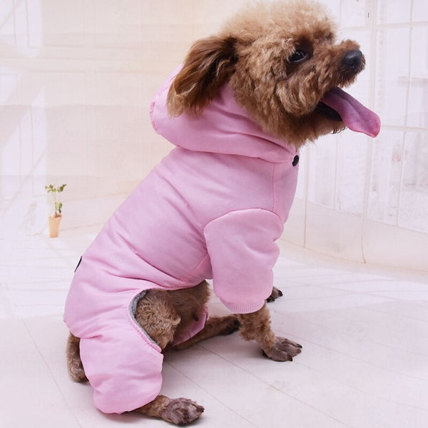 New Winter Dog Clothes  S-XXL Soft Fleece Dog Jumpsuit Small Puppy Coat Pet Outfits 4-legged Windproof Warm Dog Hoodie Clothing | Vimost Shop.