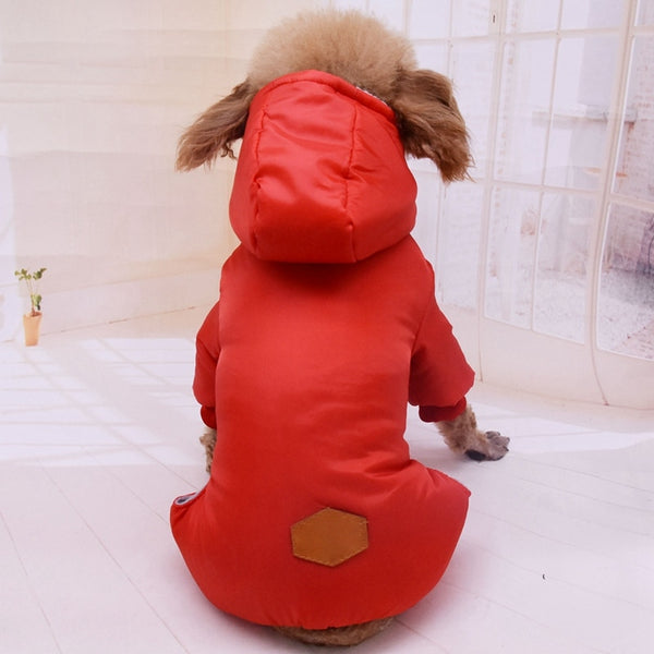 New Winter Dog Clothes  S-XXL Soft Fleece Dog Jumpsuit Small Puppy Coat Pet Outfits 4-legged Windproof Warm Dog Hoodie Clothing | Vimost Shop.