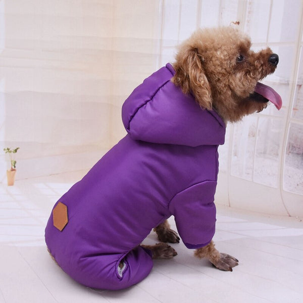 New Winter Dog Clothes  S-XXL Soft Fleece Dog Jumpsuit Small Puppy Coat Pet Outfits 4-legged Windproof Warm Dog Hoodie Clothing | Vimost Shop.