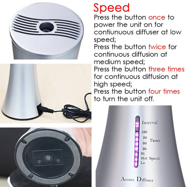 20ML Waterless Nebulizing Essential Oil Diffuser For Best Aromatherapy 4 Timer Three Speed Adjustment for Home Office Spa Gift | Vimost Shop.
