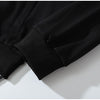 Punk Graphic Print Zipper Ribbon Hooded Hoodie Men Casual Black Cool Oversize Coat Fashion Sweatshirt Streetwear Autumn