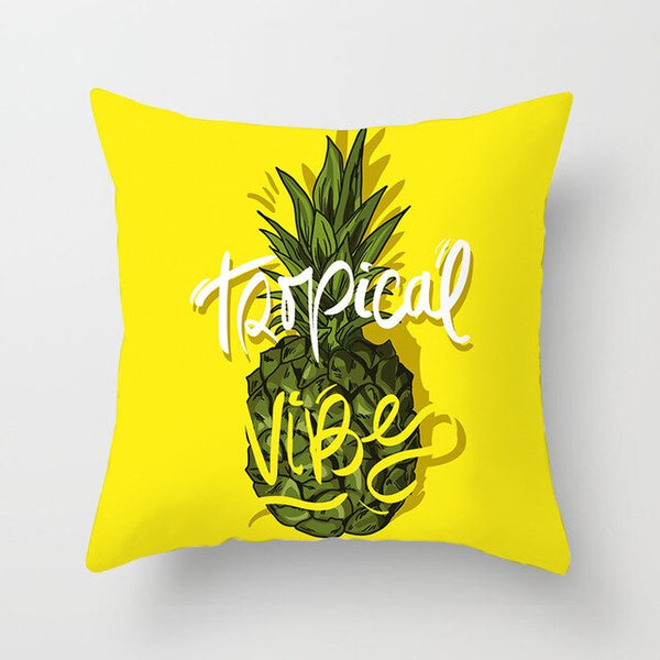 Tropical Plant Printed Cushion Cover Summer Style Pillow Cover Flamingo Pineapple Decorative Pillowcase for Home Sofa | Vimost Shop.