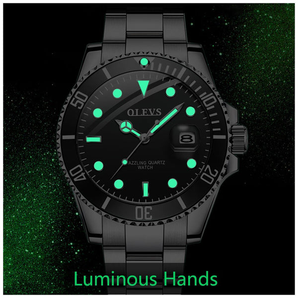 Mens Watches Top Brand Luxury Fashion Waterproof Luminous Hand Green Dial Quartz Sports Wristwatch Gifts for Men | Vimost Shop.