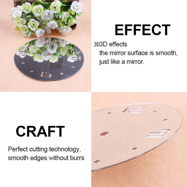 3D Coffee Cup Shape Time Clock DIY Mirror Acrylic Wall Clock Modern Kitchen Digital Wall Stickers Home Decor | Vimost Shop.