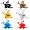3D Coffee Cup Shape Time Clock DIY Mirror Acrylic Wall Clock Modern Kitchen Digital Wall Stickers Home Decor | Vimost Shop.