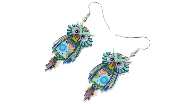 Animal Acrylic Stud Dangle Drop Owl Birds Big Long Earrings News Fashion Jewelry For Girls Women Teens KIDS Anime Gift | Vimost Shop.