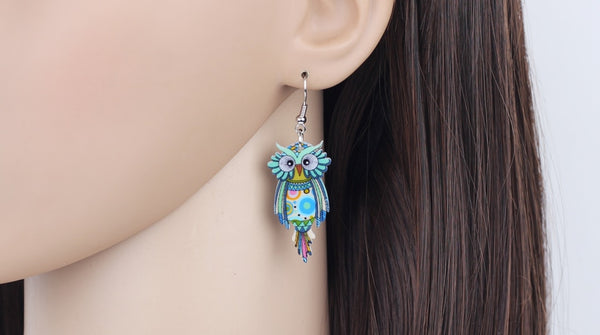 Animal Acrylic Stud Dangle Drop Owl Birds Big Long Earrings News Fashion Jewelry For Girls Women Teens KIDS Anime Gift | Vimost Shop.