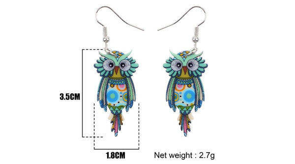 Animal Acrylic Stud Dangle Drop Owl Birds Big Long Earrings News Fashion Jewelry For Girls Women Teens KIDS Anime Gift | Vimost Shop.