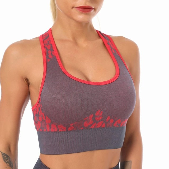 Seamless Leopard Yoga Suit Gym Clothings Women Bra Top And Leggings Sexy Fitness Sports Running Push Up Hips Lifting Tracksuit | Vimost Shop.