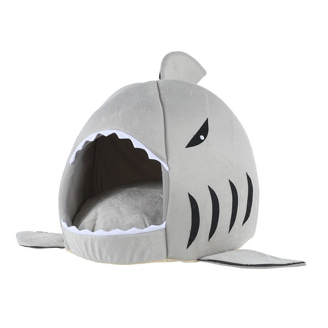 Willstar Pet Cat Bed House Gray Shark Shape Kennel Dog Warm Sleeping Mat Comfortable Beds for Small Large Pets | Vimost Shop.