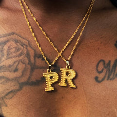 Tiny Gold Initial Letter Necklace For Women Stainless Steel A-Z Alphabet Pendant Necklace Jewelry Christmas Gifts Bijoux Femme