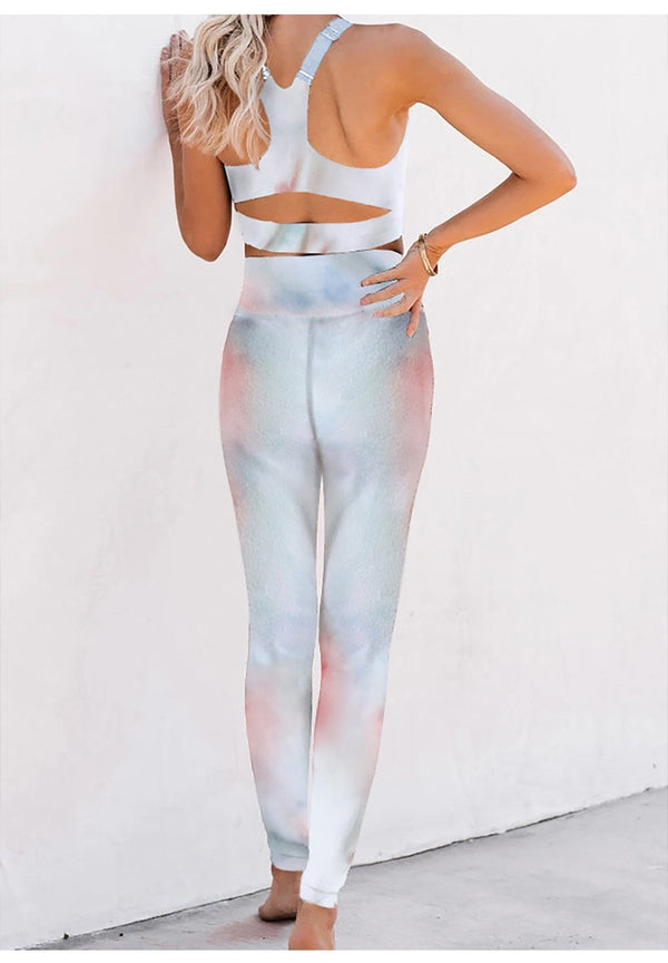 Seamless Leopard Print Yoga Set Gym Clothing Tank Crop Top Leggings Suit Push Up Workout Training Running Jogging Tracksuit | Vimost Shop.