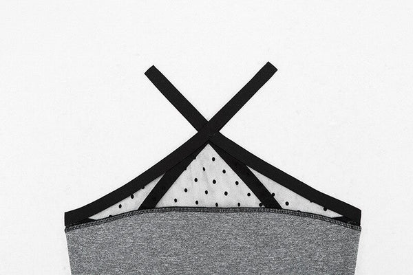 Seamless Yoga Two Piece Set Fashion Sheer Mesh Patchwork Bra Top Leggings Sports Fitness Suit Running Energy Workout Tracksuit | Vimost Shop.