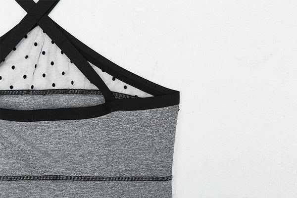 Seamless Yoga Two Piece Set Fashion Sheer Mesh Patchwork Bra Top Leggings Sports Fitness Suit Running Energy Workout Tracksuit | Vimost Shop.