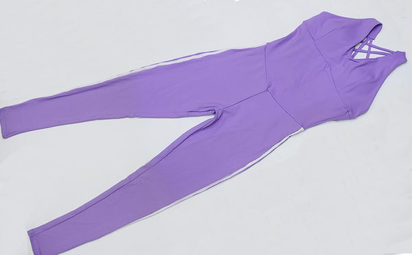 Seamless Striped Sports Yoga Jumpsuit Gym Fitness One piece Fashion Backless Top Leggings Romper Jogging Workout Dance Clothing | Vimost Shop.