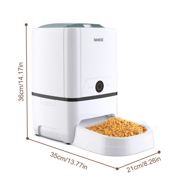 Lseebiz Automatic Pet Feeder 6L Smart Feeder Dog Cat Food Dispenser Voice Recording , Timer Programmable , IR Detect , 8 Meals | Vimost Shop.