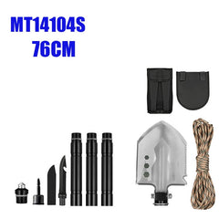 MT14104 Outdoor Titanium Camping Shovels with Steel Bucket Multifunction Folding Shovel Metal Garden Hand Shovels For Hiking