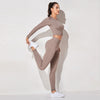 Yoga Sports Crop Top Long Sleeve Gym Women's Seamless T-shirt Fitness Woman Sport T-shirt Workout Tops For Women's Sportswear