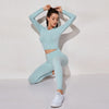 Yoga Sports Crop Top Long Sleeve Gym Women's Seamless T-shirt Fitness Woman Sport T-shirt Workout Tops For Women's Sportswear
