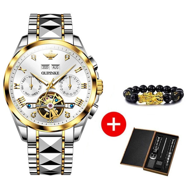 Luxury Men Watches Automatic Sapphire Green Watch Men Tungsten steel Waterproof Business Sport Mechanical Wristwatch | Vimost Shop.
