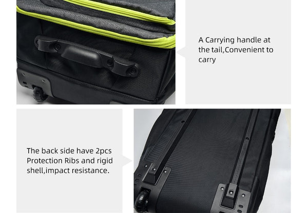 Roller Snowboard Bag with Wheels Adjustable Length for Air Travel - Extra Long/Wide/Deep,Waterpeoof - with ABS Protection | Vimost Shop.