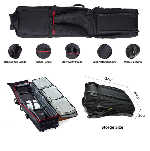 Roller Snowboard Bag with Wheels Adjustable Length for Air Travel - Extra Long/Wide/Deep,Waterpeoof - with ABS Protection | Vimost Shop.