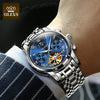 Men Watch Automatic Mechanical Business Skeleton Slef-Wind Luxury Stainless Steel Waterproof Luminous Wrist Watch | Vimost Shop.