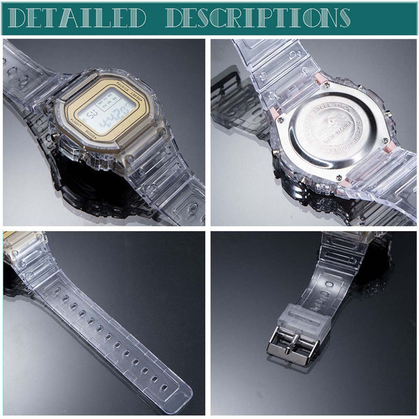 INS Fashion Men Women Watches Casual Transparent Digital Sport Watch Ladies Electronic Watches Kid's Wristwatch relogio digital | Vimost Shop.