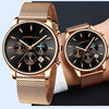 Top Luxury Men Multifunction Watches Waterproof Business Casual Quartz Date Wrist Watch Male Mesh Strap Clock | Vimost Shop.