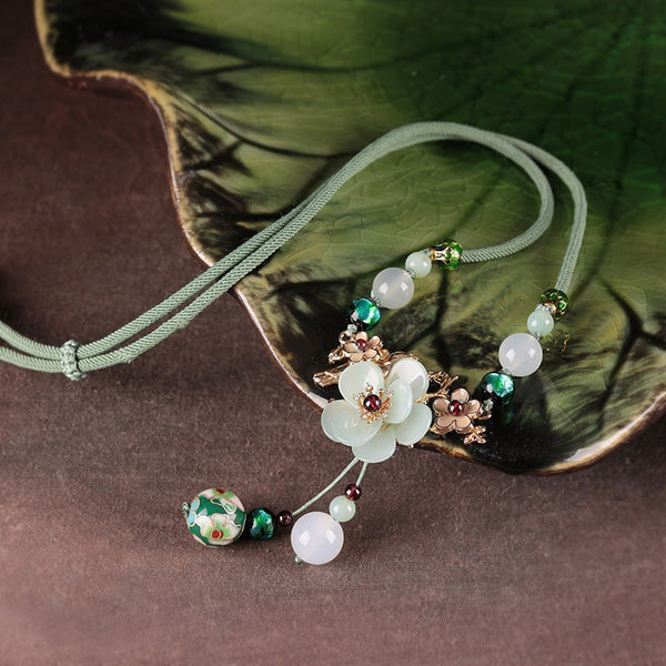 Flower stone round Small pendant necklace beautiful color bijoux collier elegant women jewelry christmas birthday gift for women | Vimost Shop.