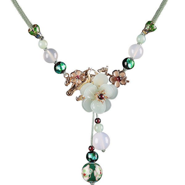 Flower stone round Small pendant necklace beautiful color bijoux collier elegant women jewelry christmas birthday gift for women | Vimost Shop.