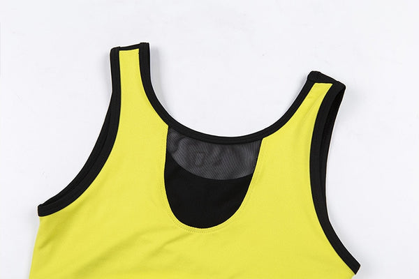 Yellow Black Women Sexy Fitness Yoga Suit Mesh Patchwork Backless Sports Jumpsuit Gym Training Clothes Female One-piece Sets | Vimost Shop.