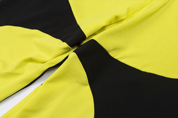 Yellow Black Women Sexy Fitness Yoga Suit Mesh Patchwork Backless Sports Jumpsuit Gym Training Clothes Female One-piece Sets | Vimost Shop.