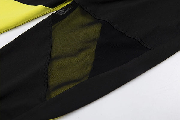 Yellow Black Women Sexy Fitness Yoga Suit Mesh Patchwork Backless Sports Jumpsuit Gym Training Clothes Female One-piece Sets | Vimost Shop.