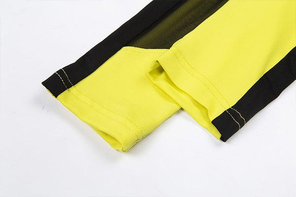 Yellow Black Women Sexy Fitness Yoga Suit Mesh Patchwork Backless Sports Jumpsuit Gym Training Clothes Female One-piece Sets | Vimost Shop.