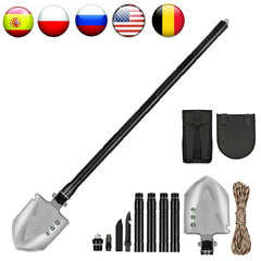 MT14102 Fold Shovel Camping Shovels Multifunction High Quality Aluminum Shovel Outdoor Survival Dig Spade Hoe For Hiking Search