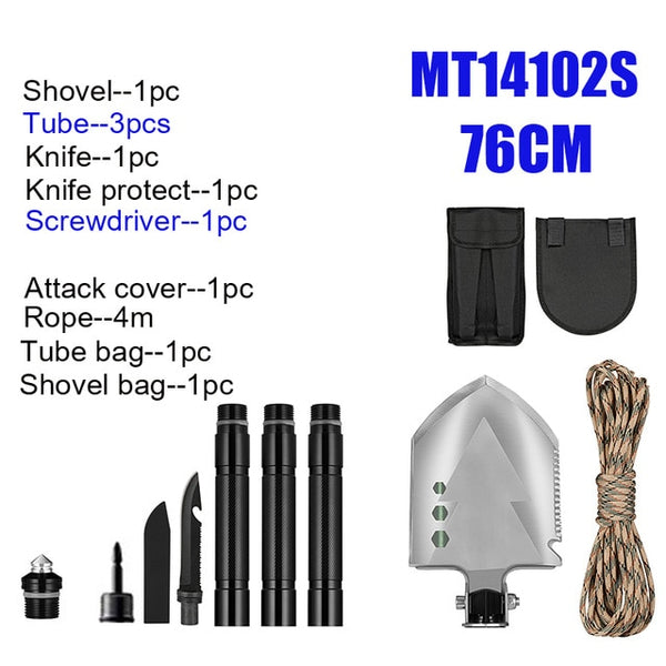 MT14102 Fold Shovel Camping Shovels Multifunction High Quality Aluminum Shovel Outdoor Survival Dig Spade Hoe For Hiking Search | Vimost Shop.